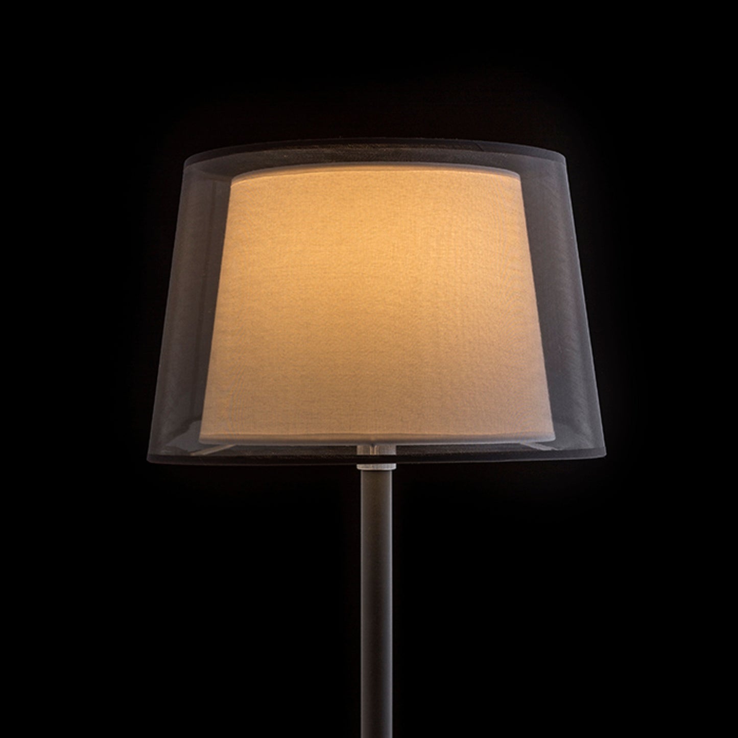ESPLANADE | design tafellamp met verstelbare hoogte en dubbele textielkap | E27 max 15W | 60-74 cm