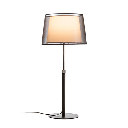 ESPLANADE | design tafellamp met verstelbare hoogte en dubbele textielkap | E27 max 15W | 60-74 cm