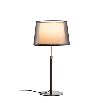 ESPLANADE | design tafellamp met verstelbare hoogte en dubbele textielkap | E27 max 15W | 60-74 cm