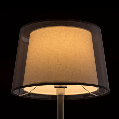 ESPLANADE | design tafellamp met verstelbare hoogte en dubbele textielkap | E27 max 15W | 60-74 cm