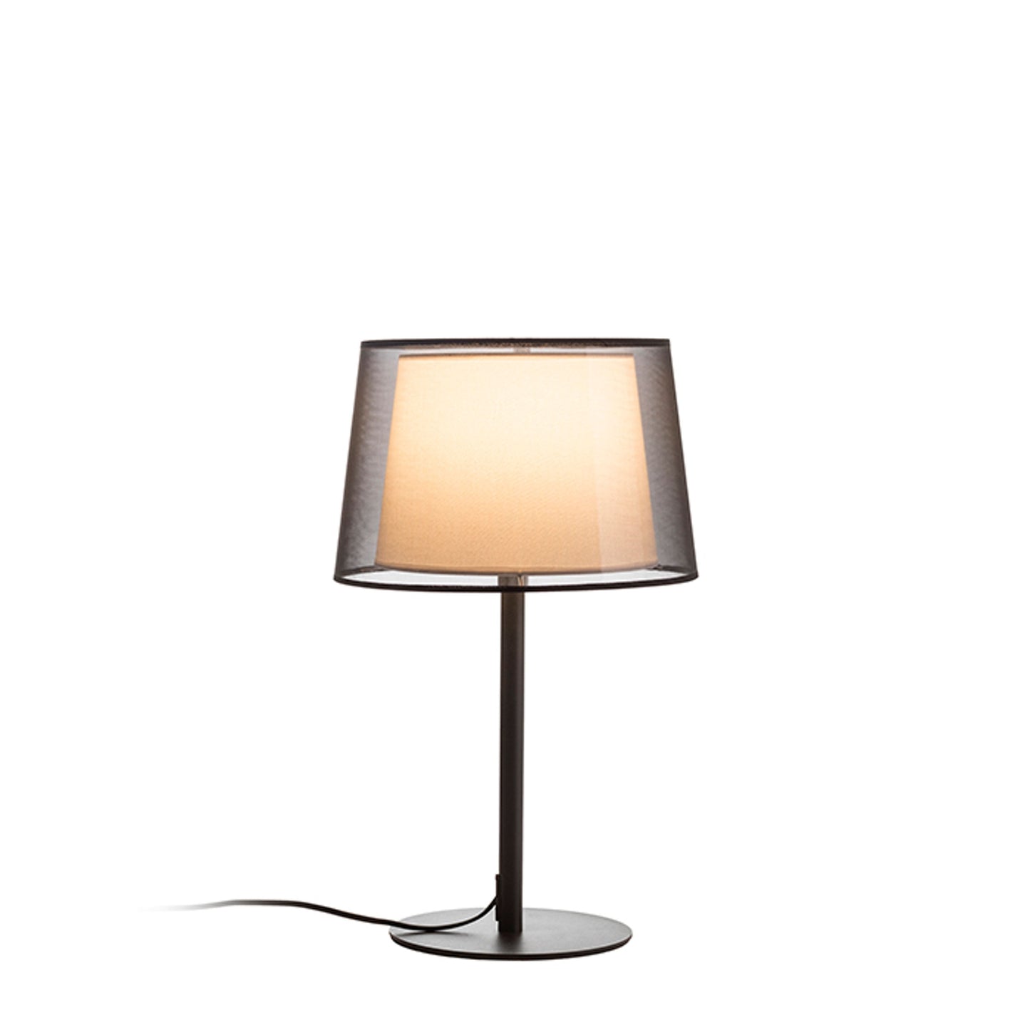 ESPLANADE | design tafellamp met verstelbare hoogte en dubbele textielkap | E27 max 15W | 60-74 cm