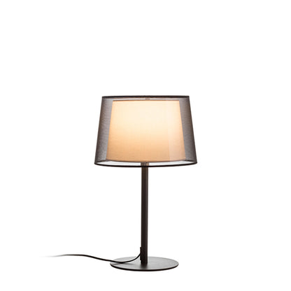 ESPLANADE | design tafellamp met verstelbare hoogte en dubbele textielkap | E27 max 15W | 60-74 cm