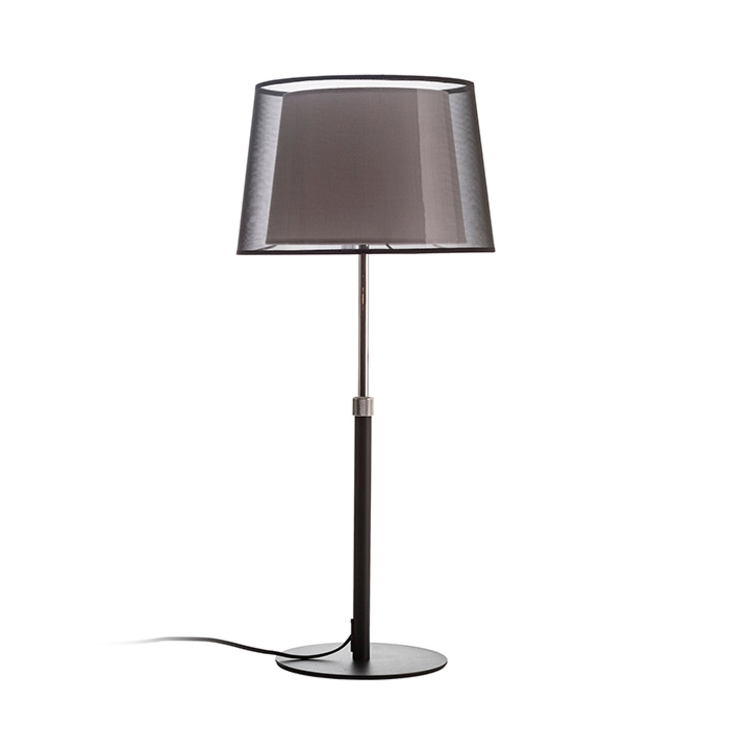 ESPLANADE | design tafellamp met verstelbare hoogte en dubbele textielkap | E27 max 15W | 60-74 cm