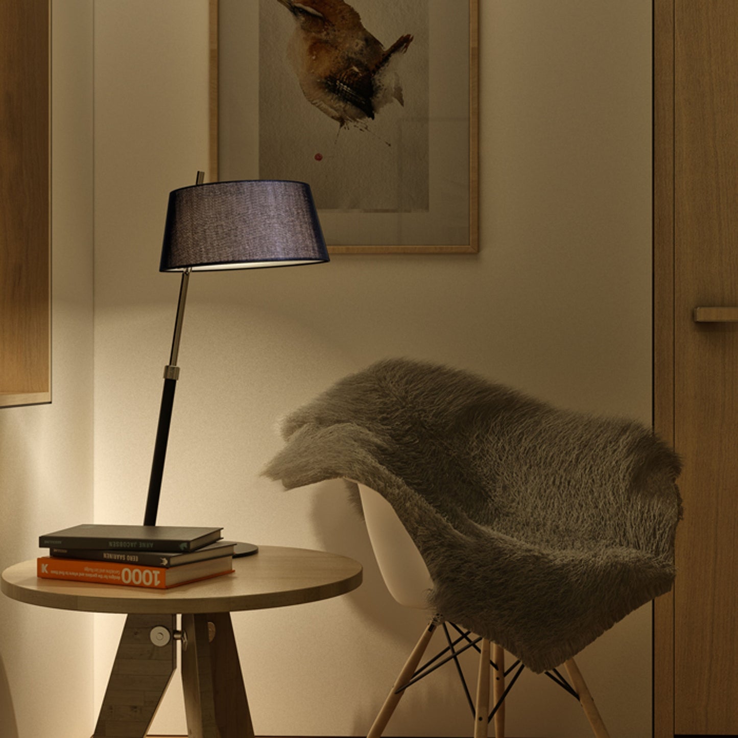 RITZY | design tafellamp met verstelbare hoogte en textielkap | E27 max 15W | 70 cm