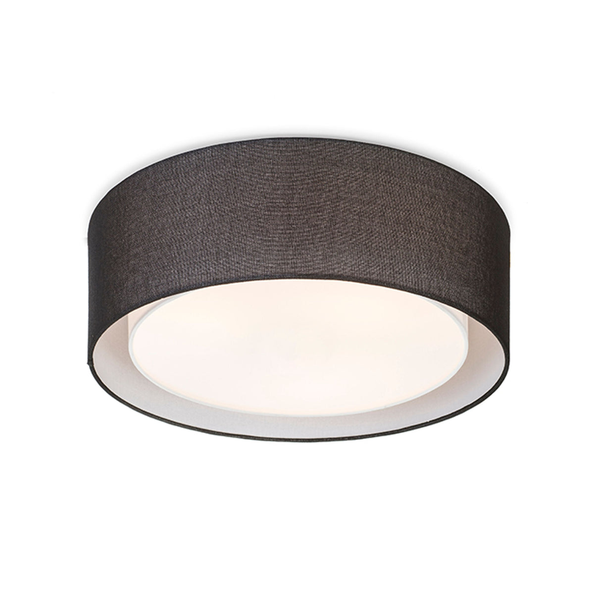 OTIS 50 | plafondlamp | 3x E27 | dubbele textielkap 50 cm | met of zonder lichtbron