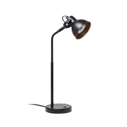 ROSITA | retro tafellamp met kantelbare kop | GU10 max 9W | 45 cm | zwart/goud