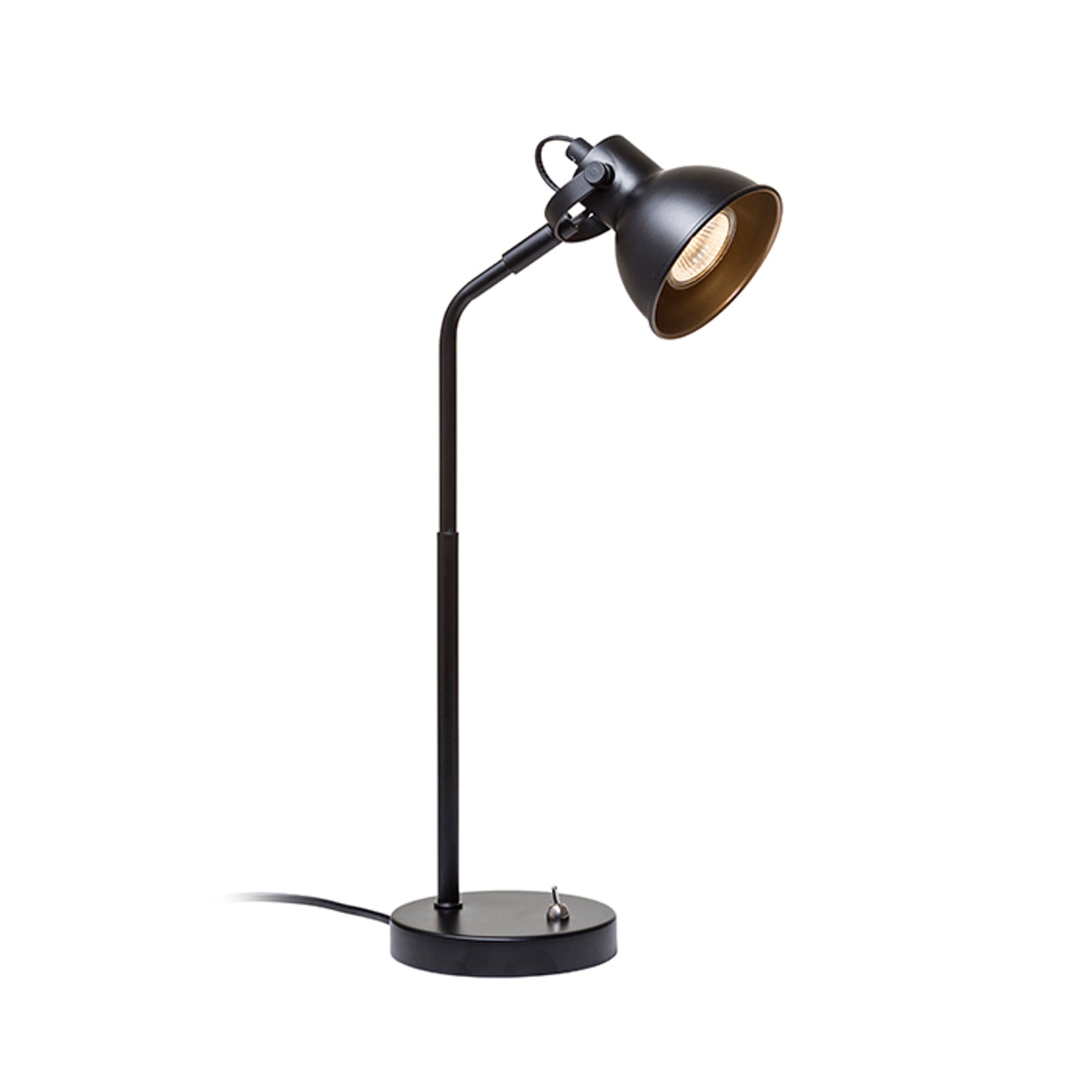 ROSITA | retro tafellamp met kantelbare kop | GU10 max 9W | 45 cm | zwart/goud