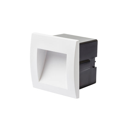 GORDIQ S inbouw wandlamp buiten wit gemonteerd