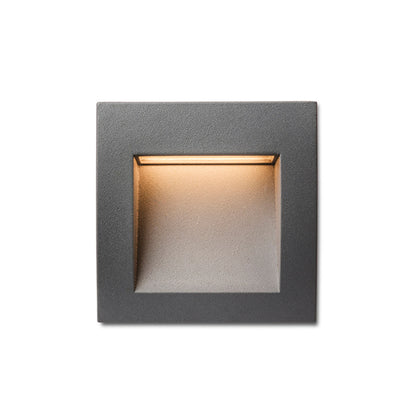 GORDIQ S inbouw wandlamp buiten antracietgrijs detail