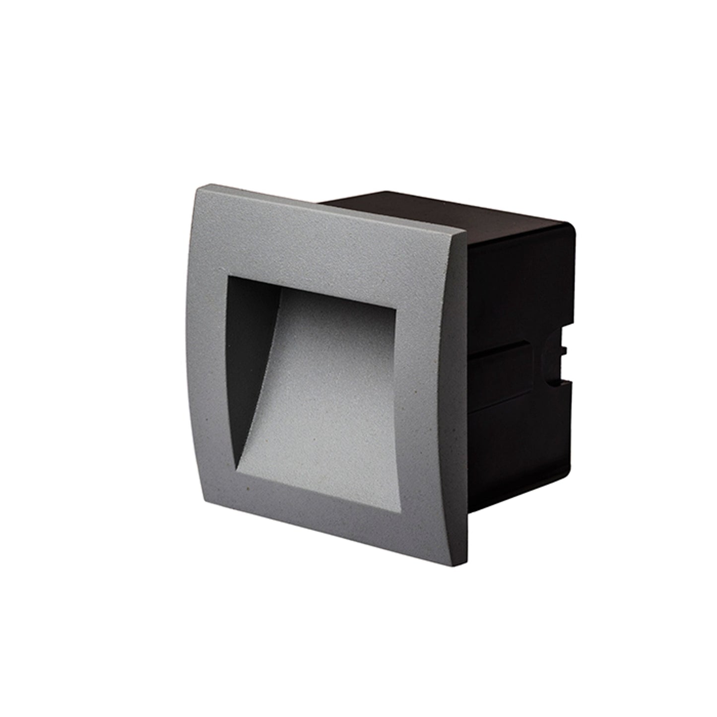 GORDIQ S inbouw wandlamp buiten antracietgrijs gemonteerd