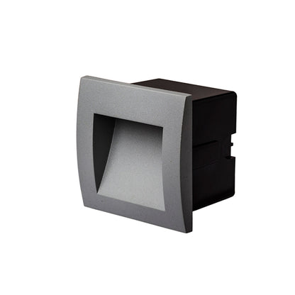 GORDIQ S inbouw wandlamp buiten antracietgrijs gemonteerd