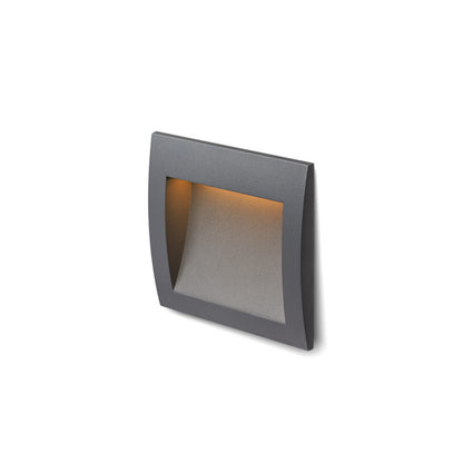 GORDIQ M inbouw wandlamp buiten antracietgrijs detail