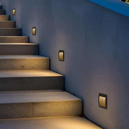 GORDIQ M inbouw wandlamp buiten antracietgrijs zijaanzicht