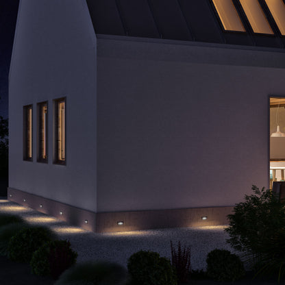 GORDIQ L inbouw wandlamp buiten antracietgrijs gemonteerd