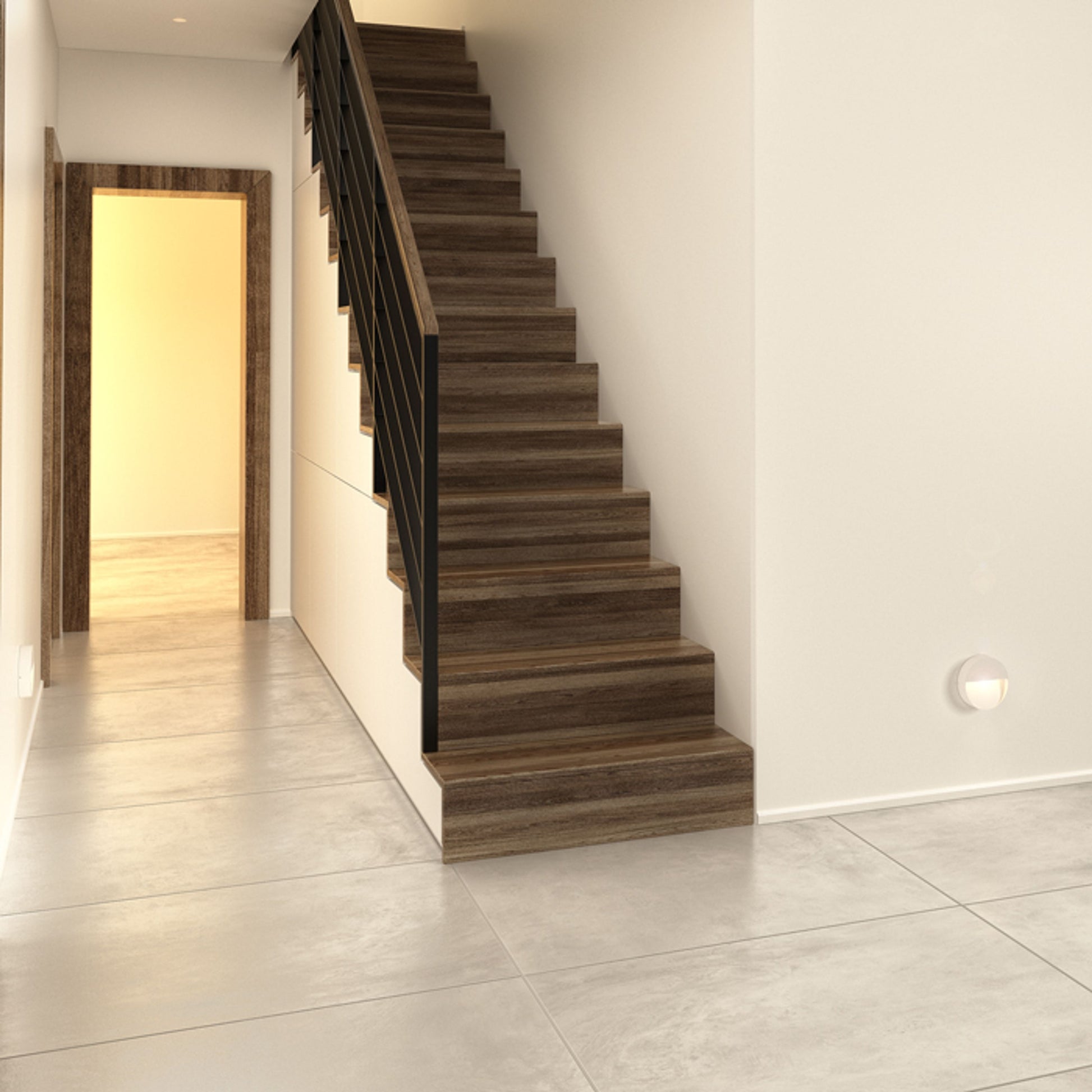 AQILA R opbouw wandlamp buiten wit gemonteerd