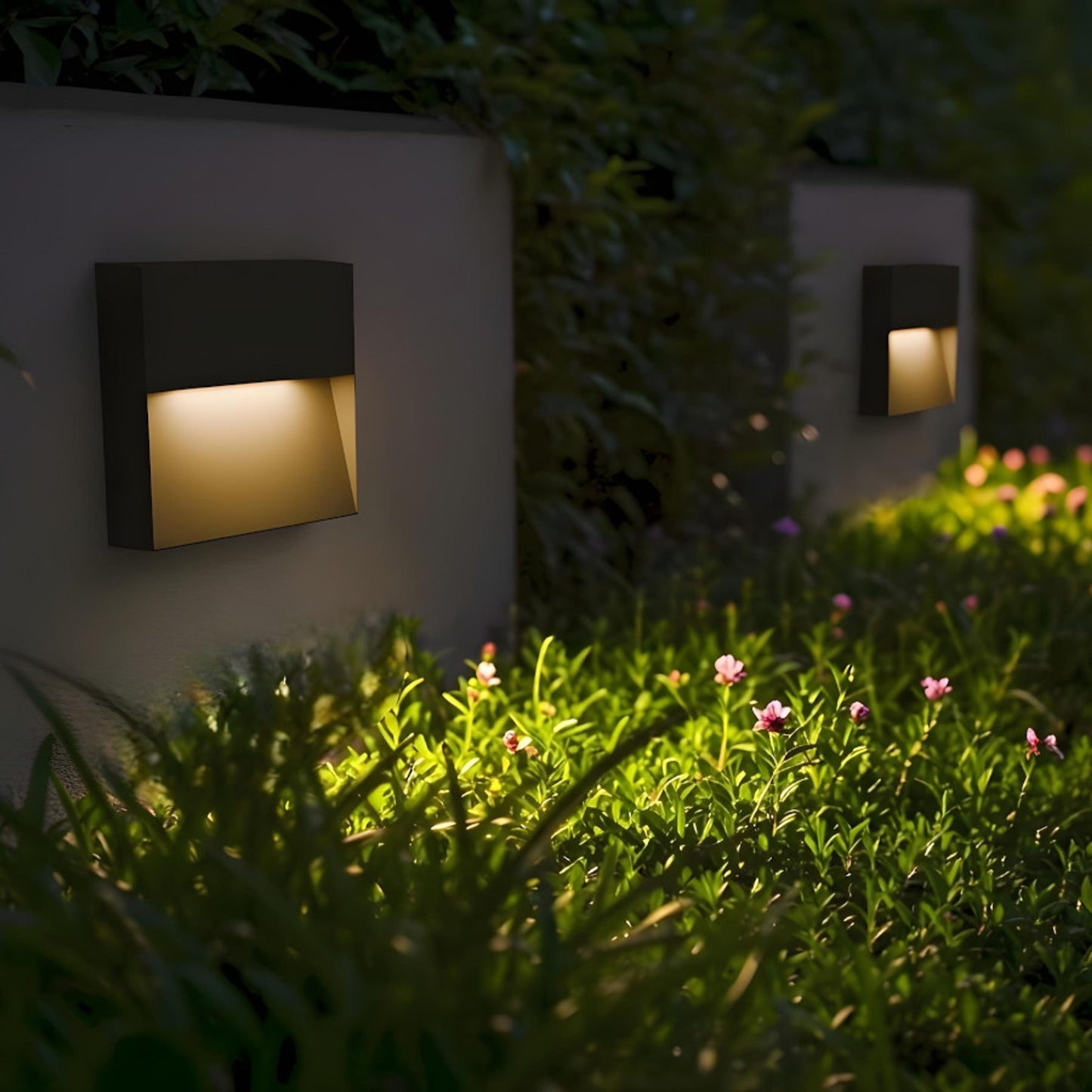 AQILA SQ opbouw wandlamp buiten antracietgrijs gemonteerd