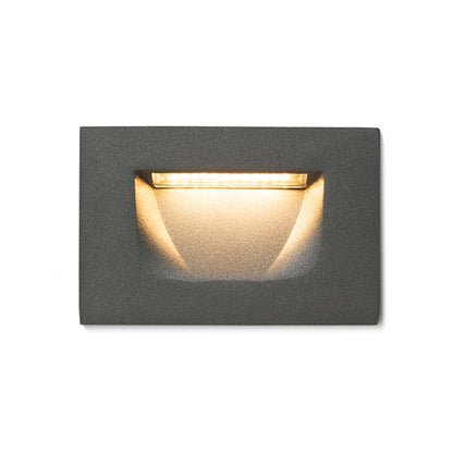 PER inbouw wandlamp buiten antracietgrijs sfeerbeeld pad