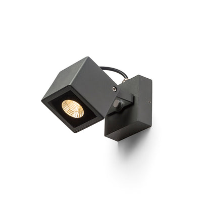 BORA | verstelbare buiten wandspot | LED 6W 355lm 3000K | IP54 | antraciet