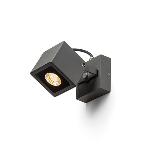 BORA | adjustable outdoor wall spotlight | LED 6W 355lm 3000K | IP54 | anthracite