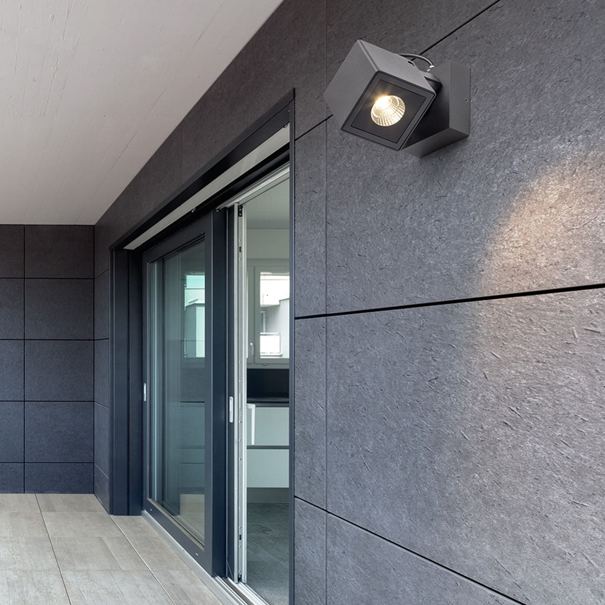 BORA | verstelbare buiten wandspot | LED 6W 355lm 3000K | IP54 | antraciet