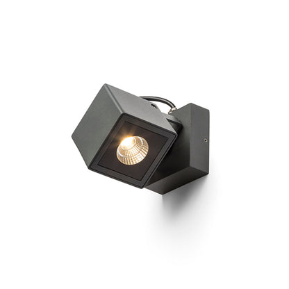 BORA | verstelbare buiten wandspot | LED 6W 355lm 3000K | IP54 | antraciet