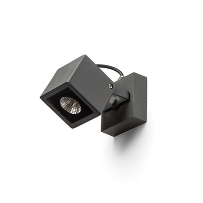 BORA | verstelbare buiten wandspot | LED 6W 355lm 3000K | IP54 | antraciet