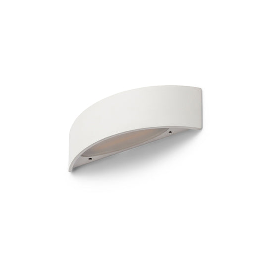 NAXOS | gebogen LED wandlamp up en down | 6W 780lm 3000K | wit of geborsteld metaal