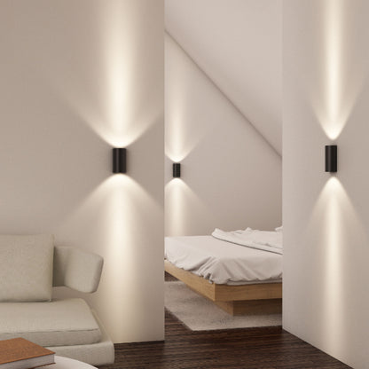 DAFFY | okrugla zidna svjetiljka gore i dolje | integrirani LED 6W 3000K | bijela ili crna
