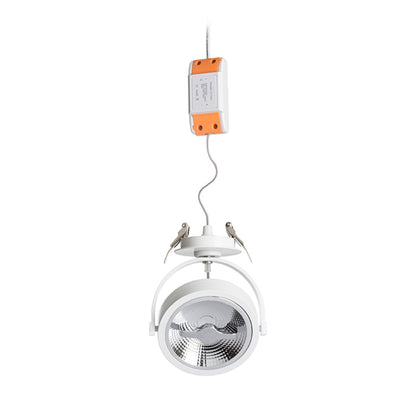 KELLY LED POLO | dimmable semi-recessed spotlight with adjustable reflector | 12W 3000K | white or black