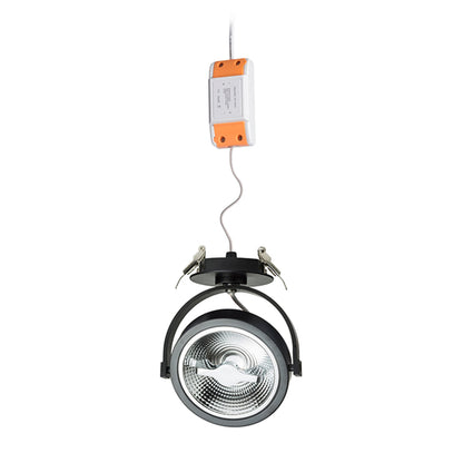 KELLY LED POLO | dimmable semi-recessed spotlight with adjustable reflector | 12W 3000K | white or black