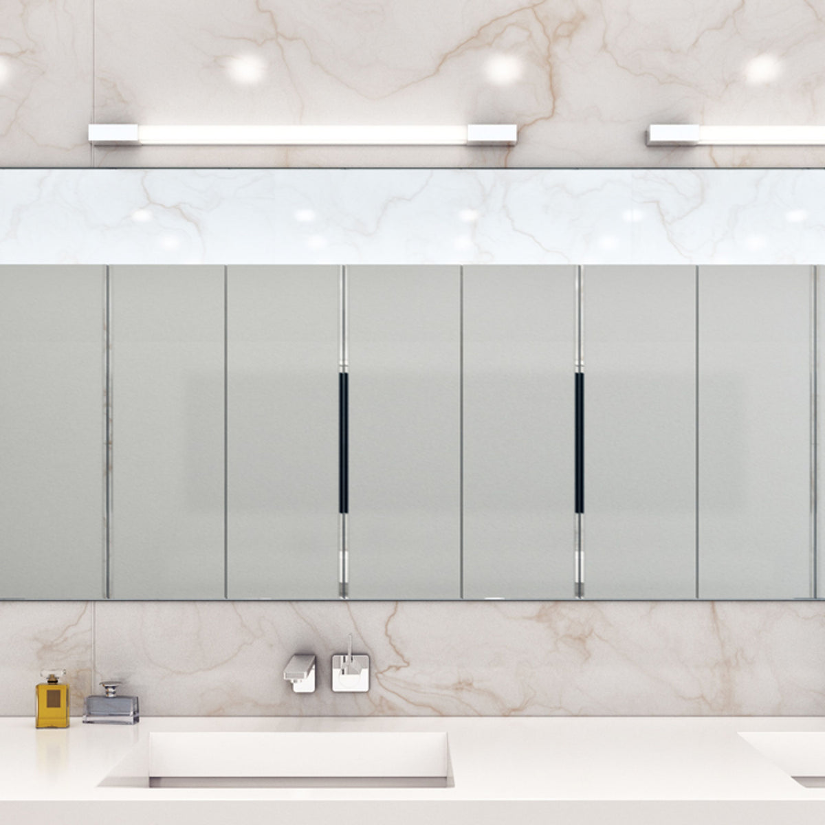 AMENITY 90 | linear LED bathroom wall lamp 90 cm | 11W 3000K | IP44 chrome