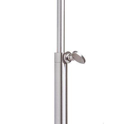 EDIKA | tafellamp met telescopische voet en textielkap | E27 max 15W | 64-80 cm | bruin/nikkel