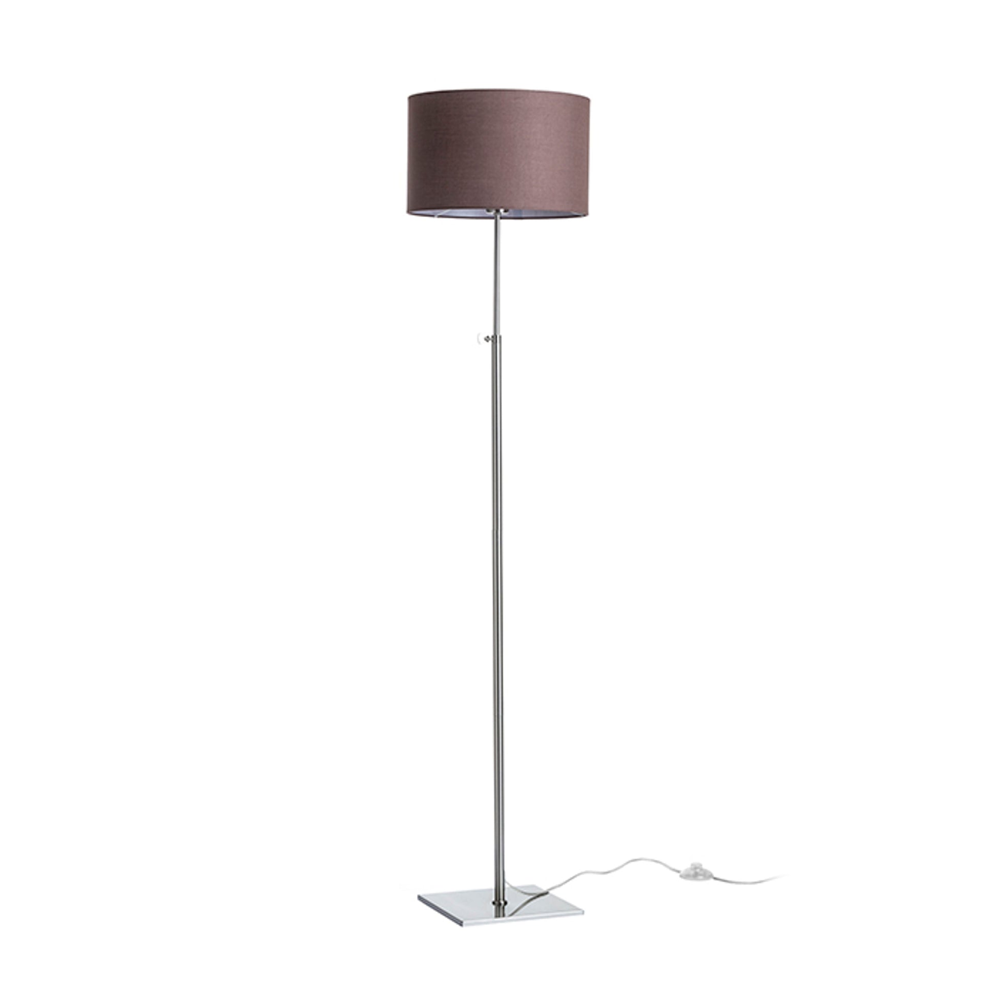 EDIKA vloerlamp bruin mat nikkel E27