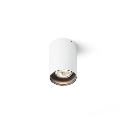 VADE R | foco de superficie estilizado | GU10 | blanco con negro | con o sin fuente de luz