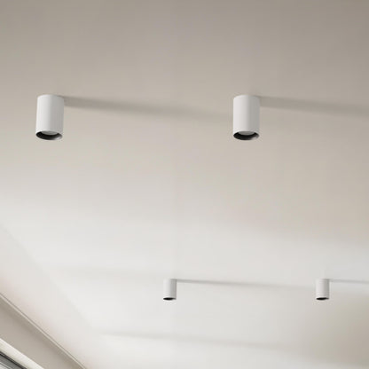 VADE R | foco de superficie estilizado | GU10 | blanco con negro | con o sin fuente de luz