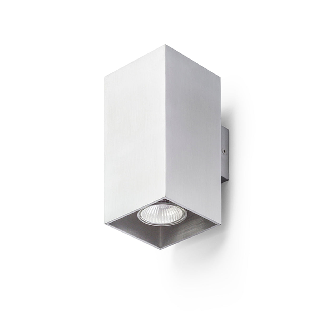 AGATE II | block-shaped up-and-down wall light | 2x GU10 | white or brushed aluminium | with or without light source