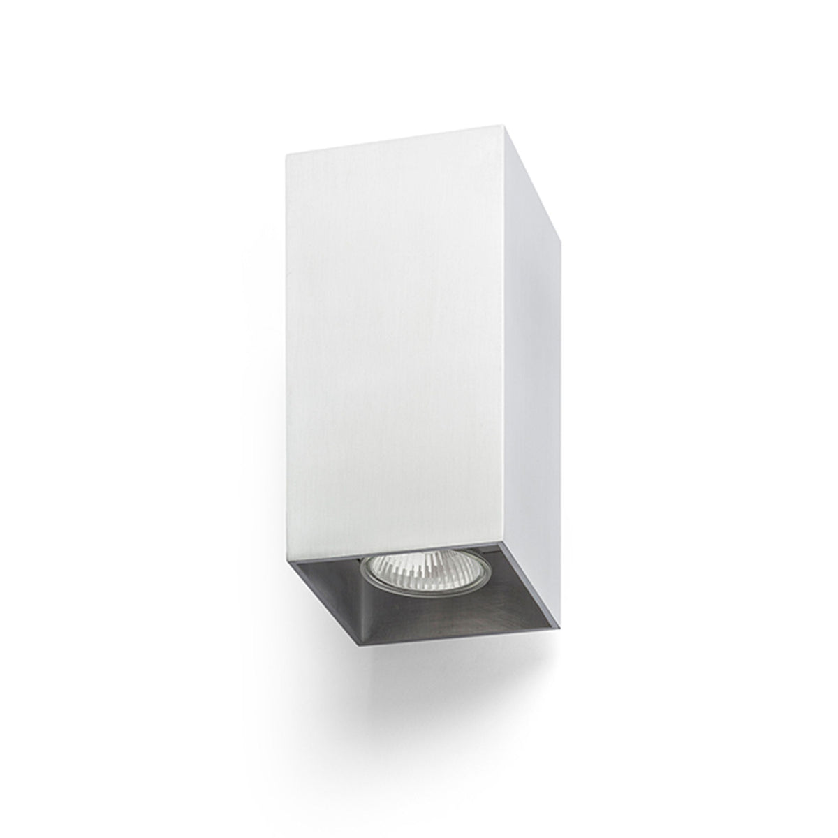 AGATE II | block-shaped up-and-down wall light | 2x GU10 | white or brushed aluminium | with or without light source