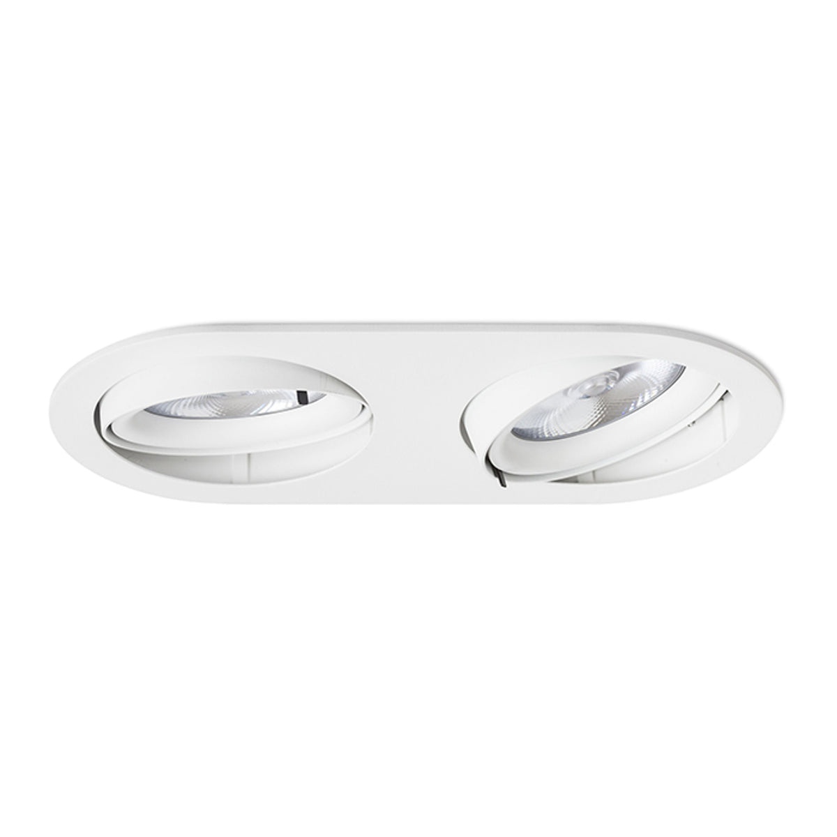 ZIZI II | dubbele kantelbare inbouwspot | 2x G53 AR111 | wit 33 cm