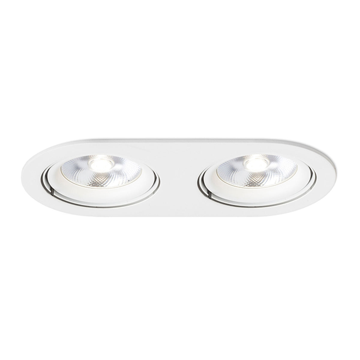 ZIZI II | dubbele kantelbare inbouwspot | 2x G53 AR111 | wit 33 cm