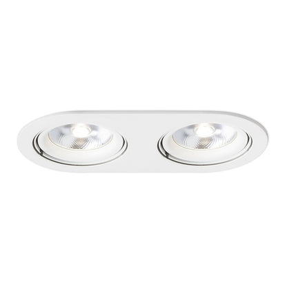 ZIZI II | dubbele kantelbare inbouwspot | 2x G53 AR111 | wit 33 cm