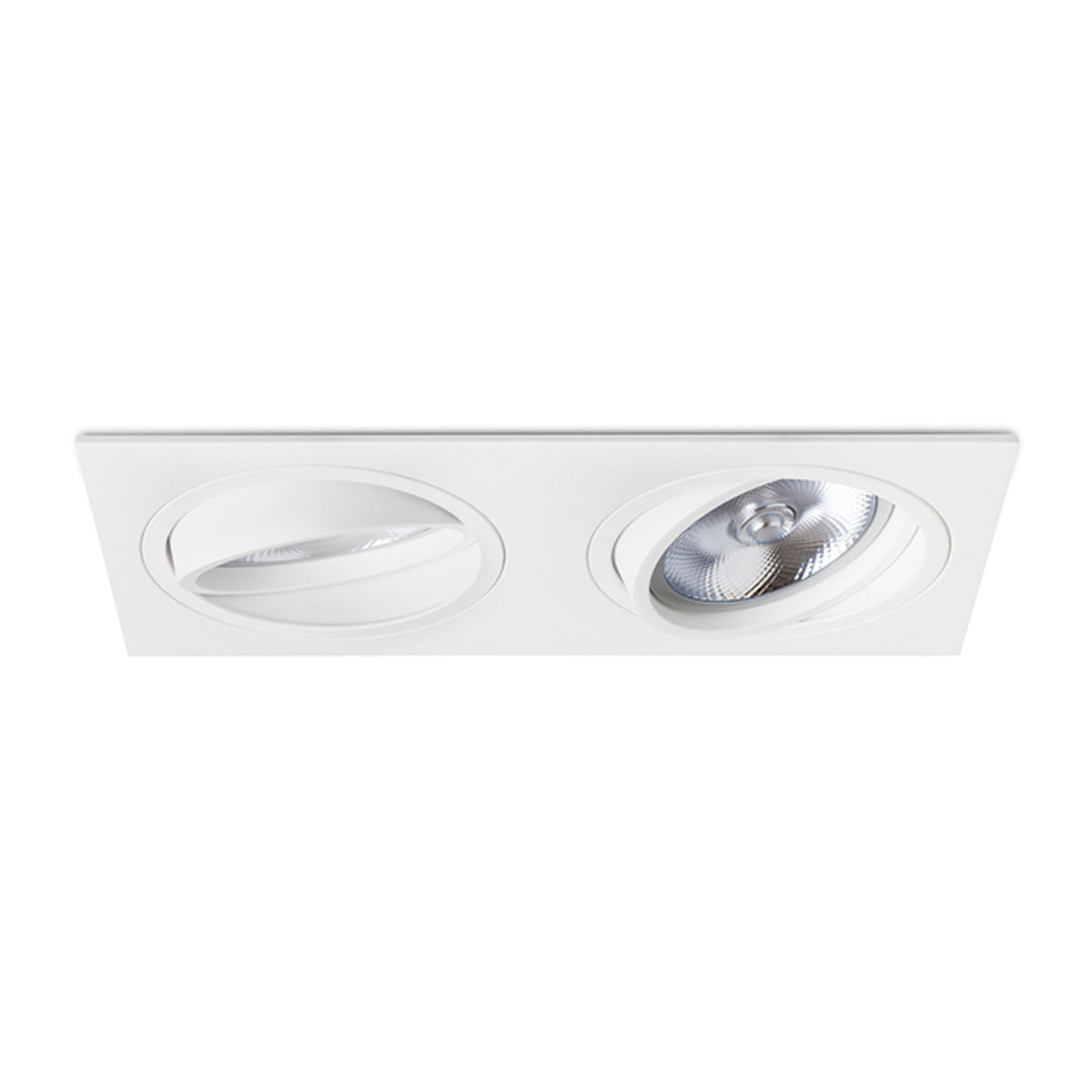 PASADENA G53 SQ II | dubbele kantelbare inbouwspot | 2x G53 AR111 | 34 cm in 3 kleuren