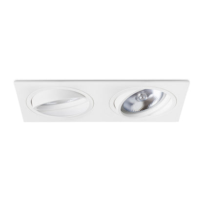 PASADENA G53 SQ II | dubbele kantelbare inbouwspot | 2x G53 AR111 | 34 cm in 3 kleuren