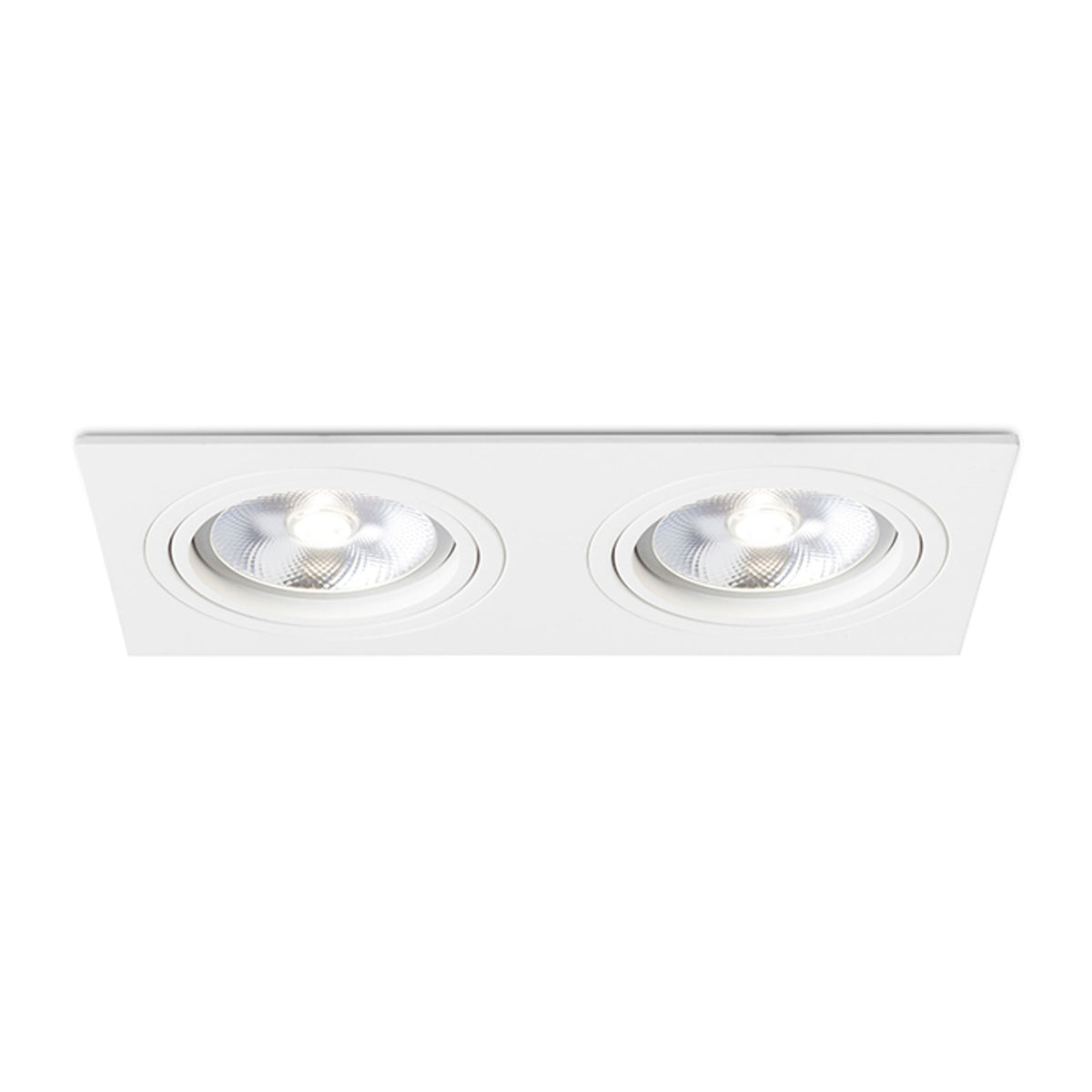 PASADENA G53 SQ II | dubbele kantelbare inbouwspot | 2x G53 AR111 | 34 cm in 3 kleuren