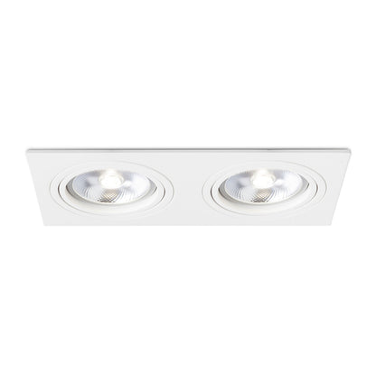 PASADENA G53 SQ II | dubbele kantelbare inbouwspot | 2x G53 AR111 | 34 cm in 3 kleuren