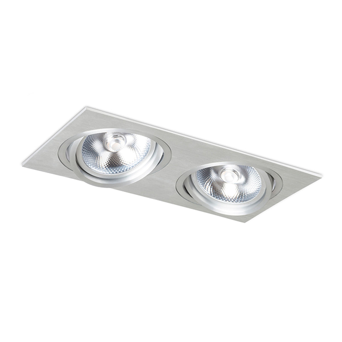 PASADENA G53 SQ II | dubbele kantelbare inbouwspot | 2x G53 AR111 | 34 cm in 3 kleuren