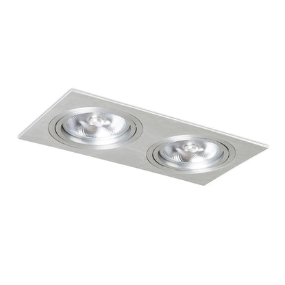 PASADENA G53 SQ II | dubbele kantelbare inbouwspot | 2x G53 AR111 | 34 cm in 3 kleuren