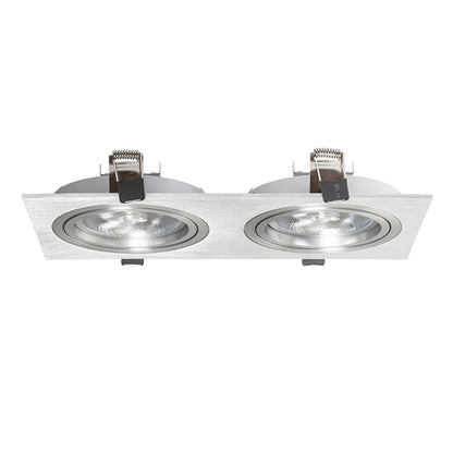 PASADENA G53 SQ II | dubbele kantelbare inbouwspot | 2x G53 AR111 | 34 cm in 3 kleuren
