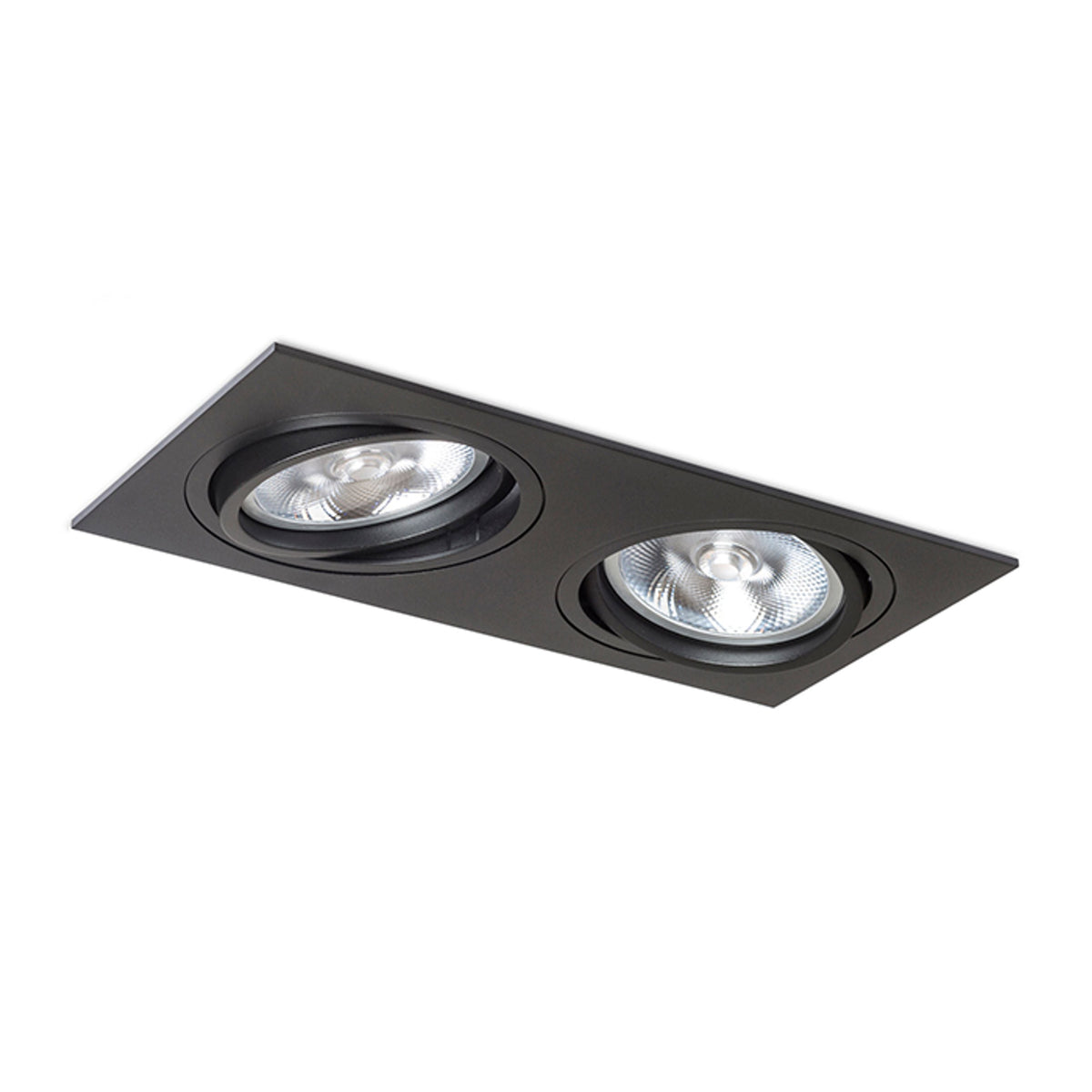 PASADENA G53 SQ II | dubbele kantelbare inbouwspot | 2x G53 AR111 | 34 cm in 3 kleuren