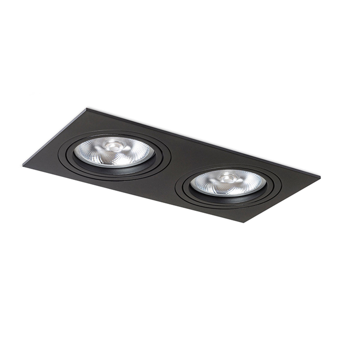 PASADENA G53 SQ II | dubbele kantelbare inbouwspot | 2x G53 AR111 | 34 cm in 3 kleuren