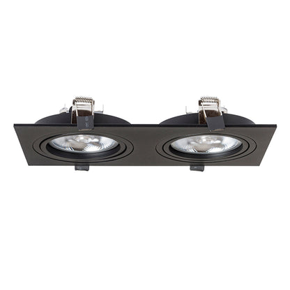 PASADENA G53 SQ II | dubbele kantelbare inbouwspot | 2x G53 AR111 | 34 cm in 3 kleuren